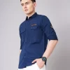 Over Size Shirt Men Light Blue Shirt